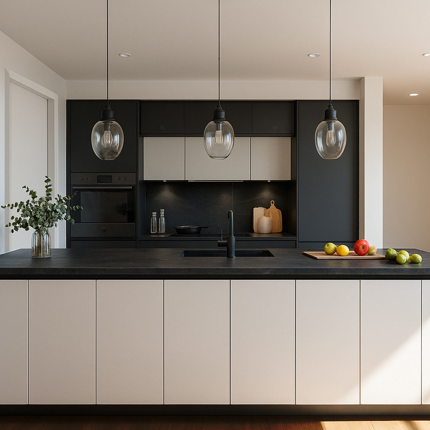 Häcker cabinets in modern kitchen remodel