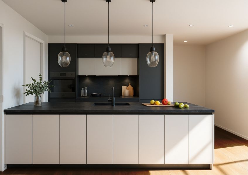 Häcker cabinets in modern kitchen remodel