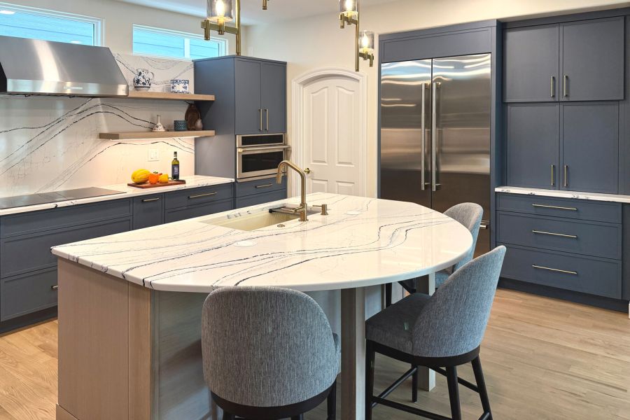 Kitchen Cabinets Cambria Portrush Quartz Countertop Full Height Backsplash